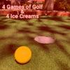 4 games of golf and 4 ice creams